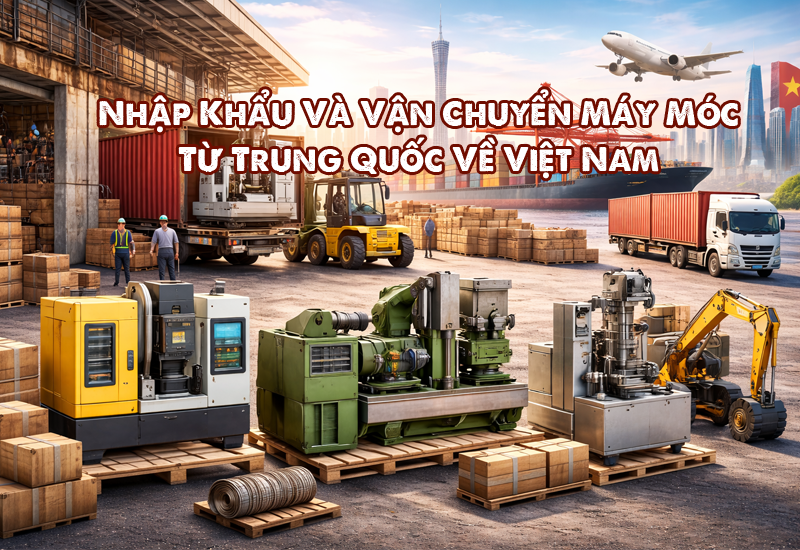 Nhập Khẩu Và Vận Chuyển Máy Móc Từ Trung Quốc Về Việt Nam