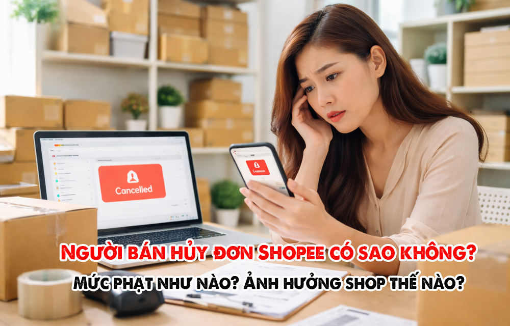 Người bán hủy đơn Shopee có sao không? Mức phạt như nào?