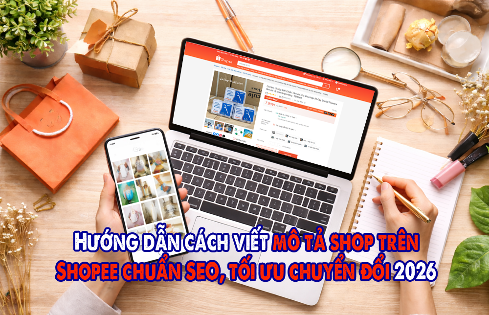 Hướng dẫn cách viết mô tả shop trên Shopee chuẩn SEO thu hút khách 2026