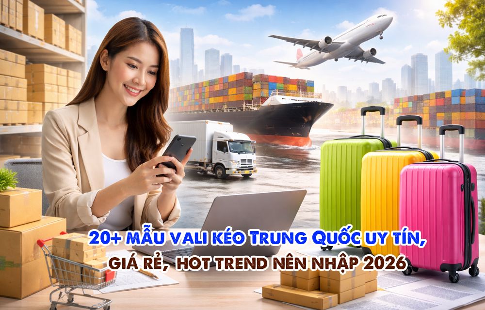 Tổng hợp 20+ link mẫu vali kéo Trung Quốc nên nhập 2026