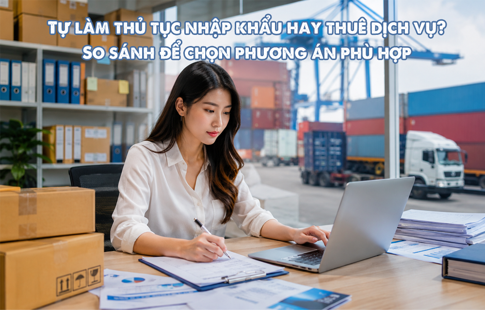 Tự làm thủ tục nhập khẩu hay thuê dịch vụ? So sánh để chọn phương án phù hợp