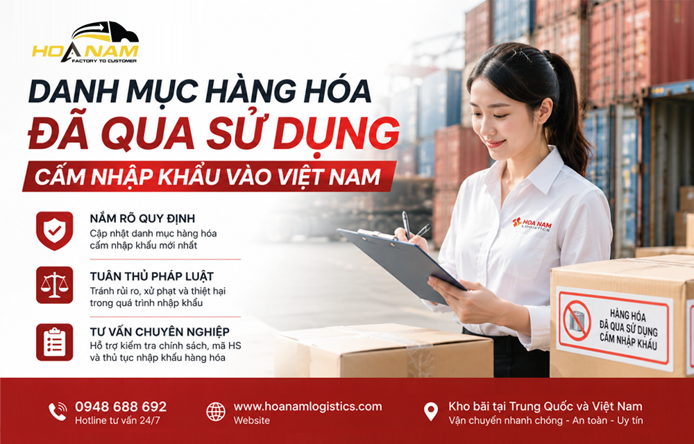 Danh mục hàng hóa đã qua sử dụng cấm nhập khẩu vào Việt Nam