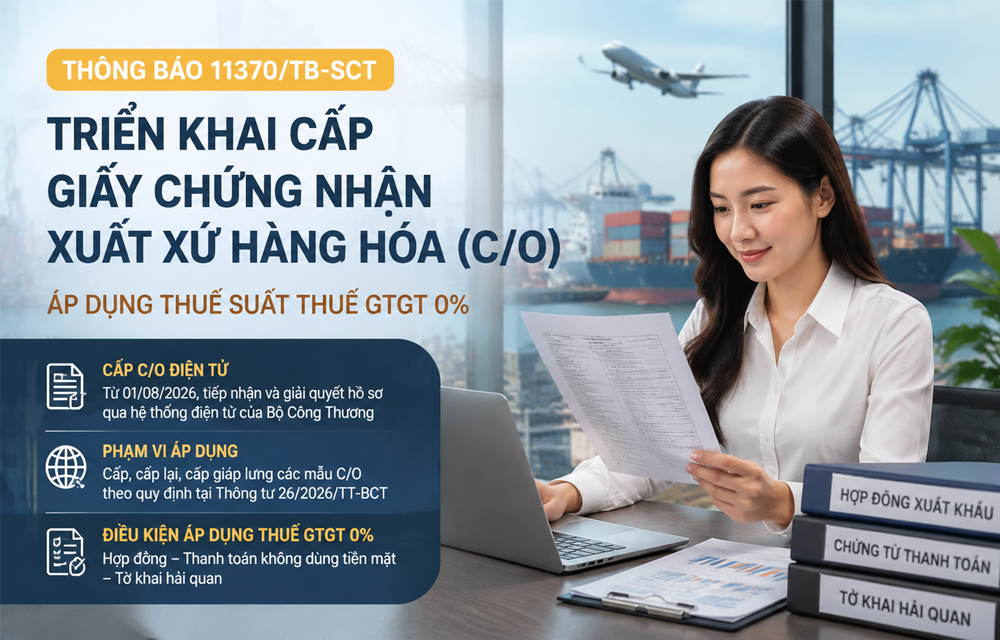 Thông báo 11370/TB-SCT về triển khai cấp Giấy chứng nhận xuất xứ hàng hóa