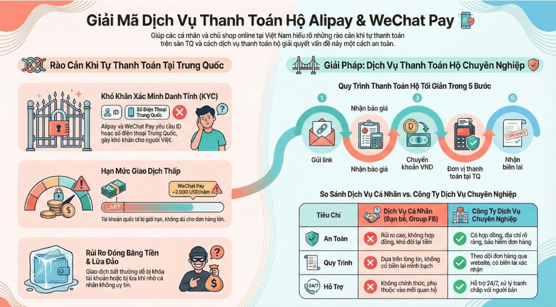 Tổng quan dịch vụ thanh toán hộ Alipay Wechatpay