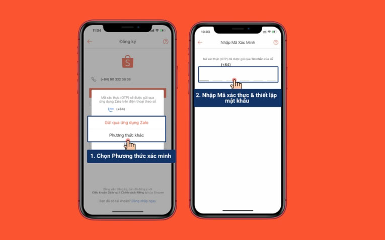 Tạo tài khoản Shopee