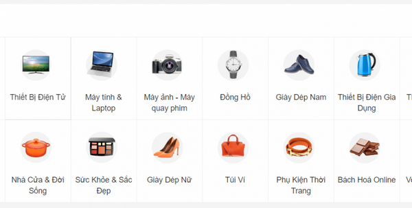 Các ngành hàng cơ bản của Shopee