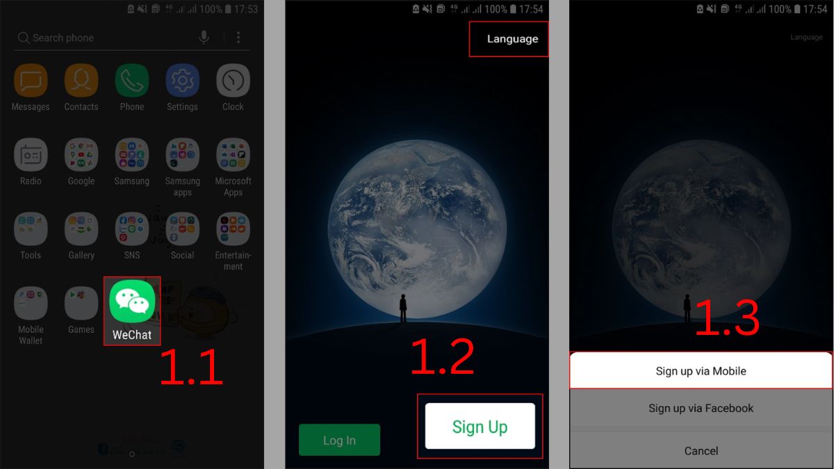 Cách đăng ký tài khoản wechat