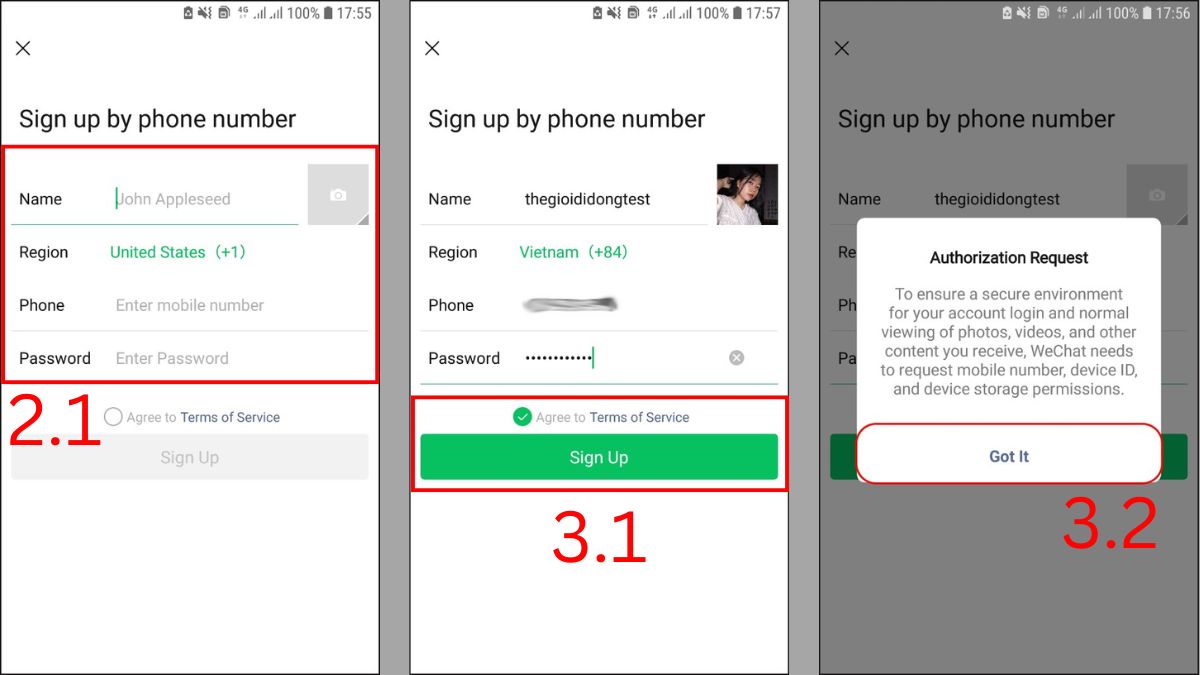 Cách đăng ký tài khoản wechat