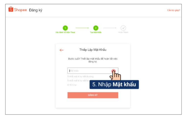 Hướng dẫn tạo tài khoản Shopee trên máy tính