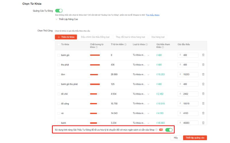 Hướng dẫn chi tiết cách thiết lập chạy quảng cáo Shopee Ads