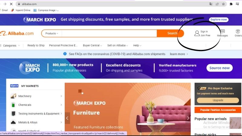 Các bước tự order Alibaba
