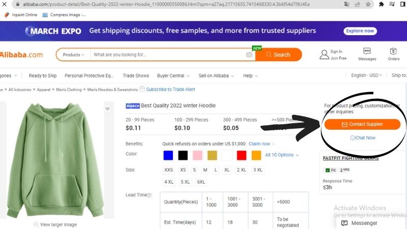 Các bước tự order Alibaba
