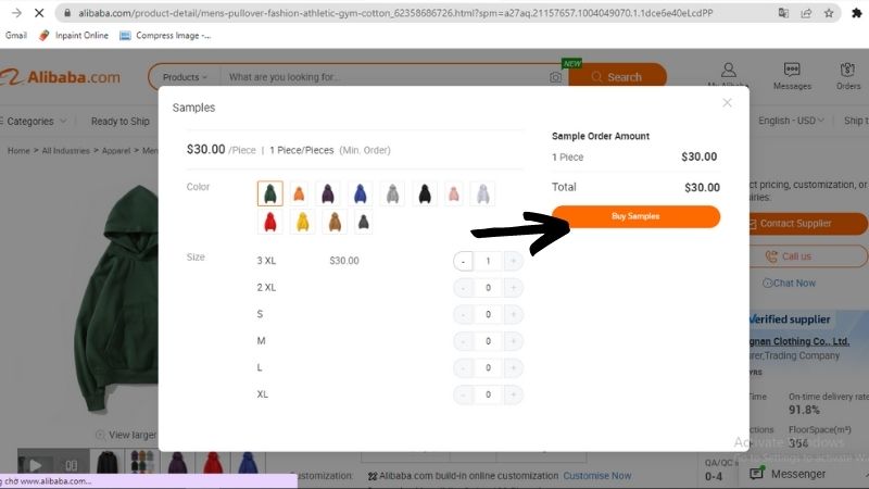 Các bước tự order Alibaba