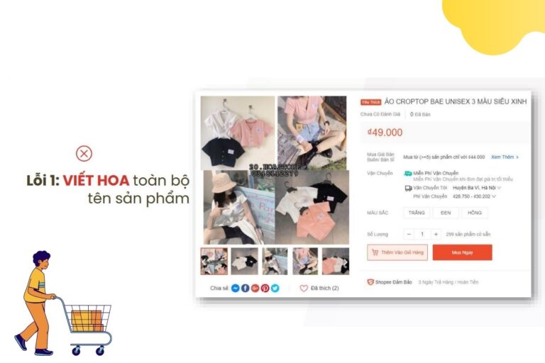  sai lầm thường gặp khi đặt tên sản phẩm Shopee