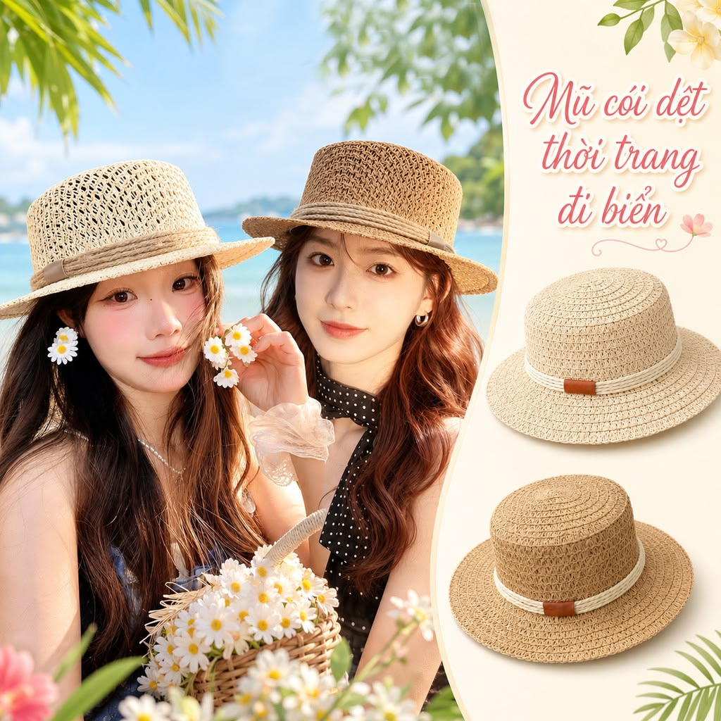Mẫu Mũ Đi Biển Hot Trend Được Săn Đón Hiện Nay