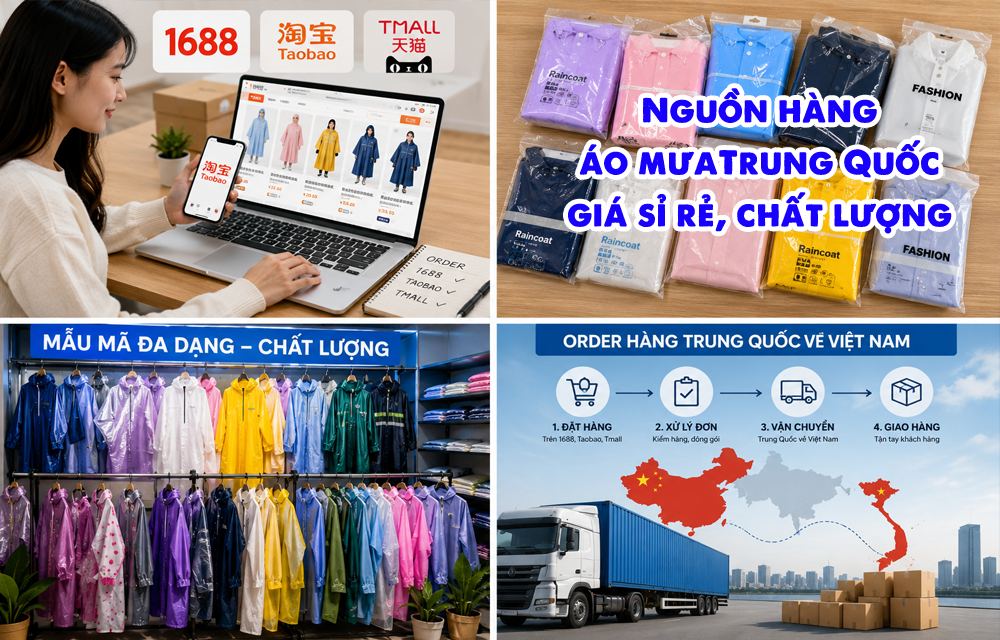 Nguồn hàng áo mưa Trung Quốc giá sỉ rẻ, chất lượng 2026