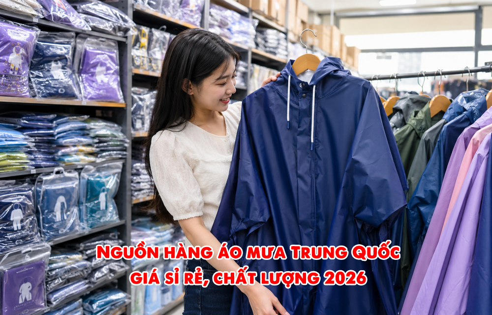 Nguồn hàng áo mưa Trung Quốc giá sỉ rẻ, chất lượng 2026