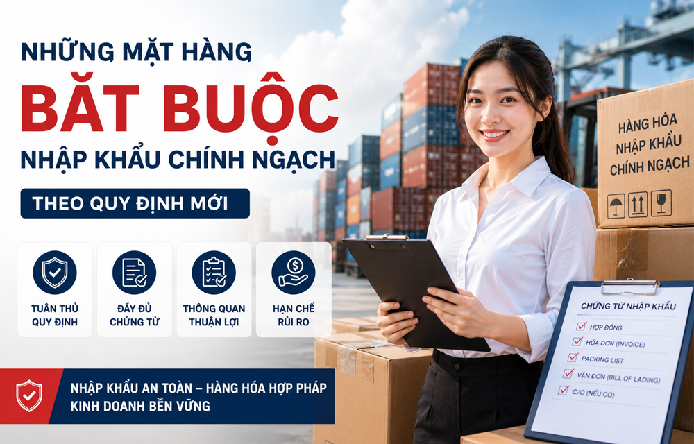 Những mặt hàng bắt buộc nhập khẩu chính ngạch mới nhất