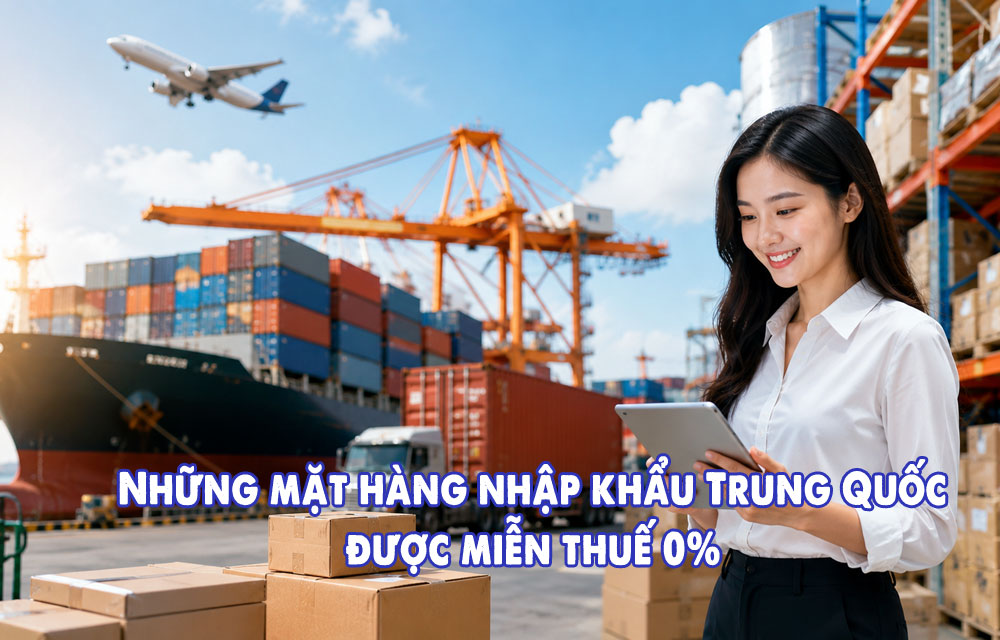 Những mặt hàng nhập khẩu Trung Quốc được miễn thuế