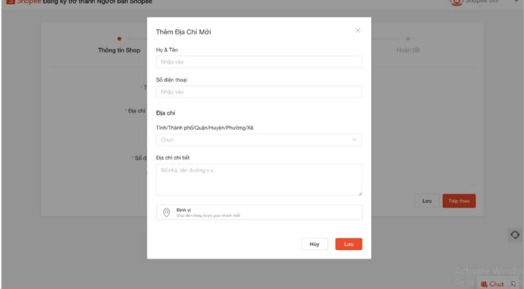 Quy trình các bước bán hàng trên shopee