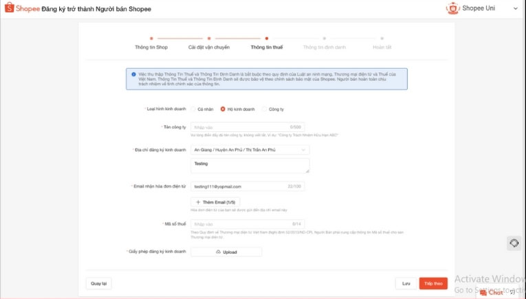 Quy trình các bước bán hàng trên shopee