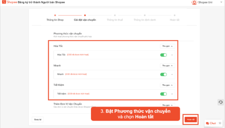 Hướng dẫn setup gian hàng Shopee mới nhất