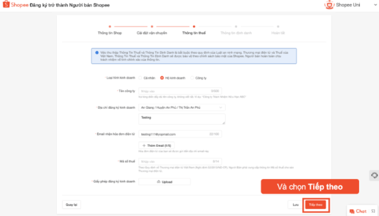 Hướng dẫn setup gian hàng Shopee mới nhất