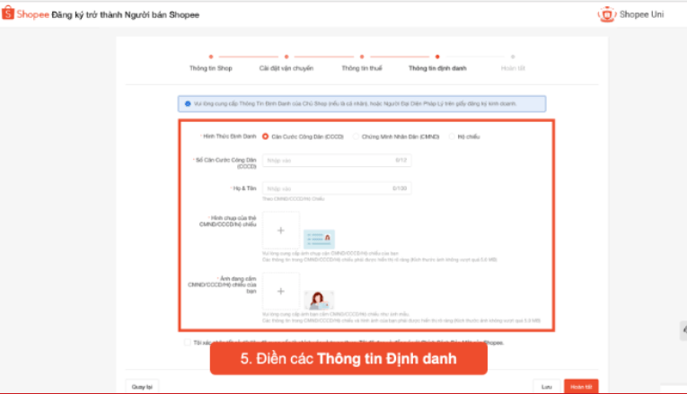 Hướng dẫn setup gian hàng Shopee mới nhất