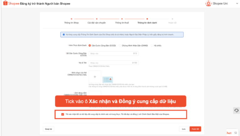 Hướng dẫn setup gian hàng Shopee mới nhất
