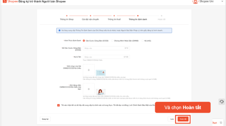 Hướng dẫn setup gian hàng Shopee mới nhất