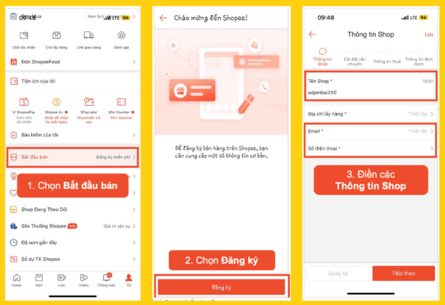Hướng dẫn setup gian hàng Shopee mới nhất
