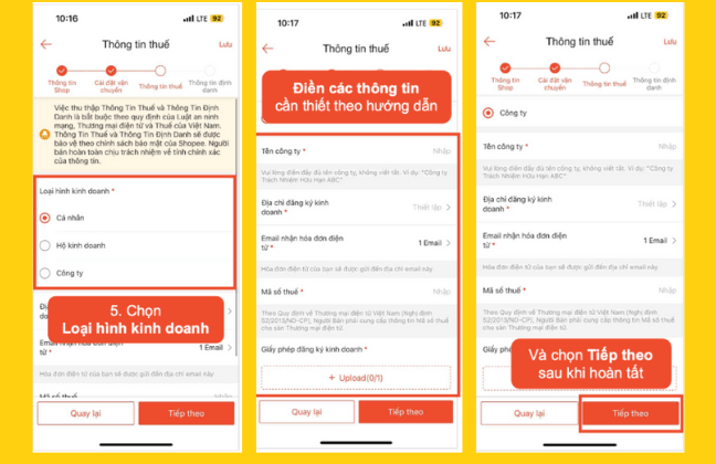 Hướng dẫn setup gian hàng Shopee mới nhất