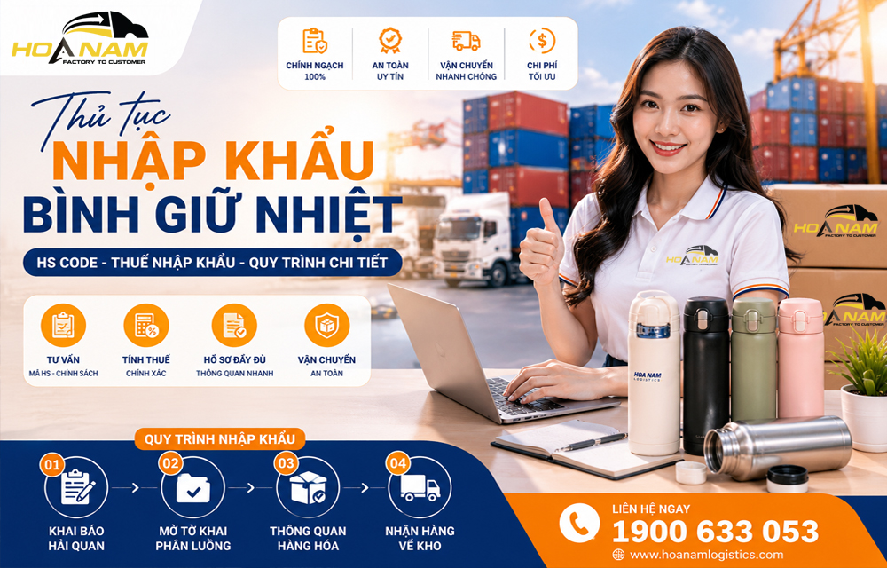 Nhập khẩu bình giữ nhiệt: Thủ Tục Mã hs, thuế và chính sách