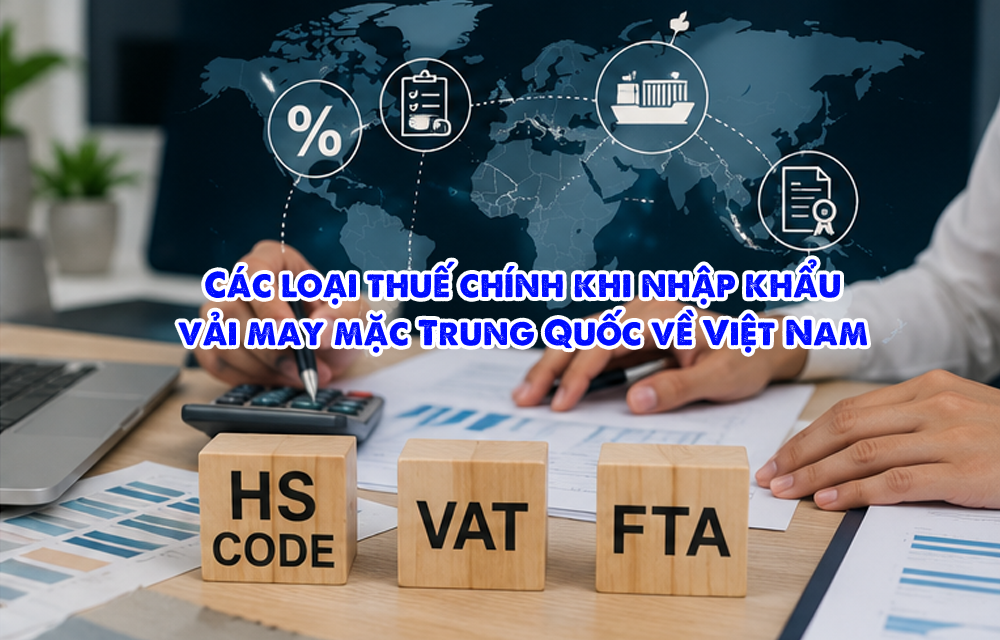 Các loại thuế chính khi nhập khẩu vải may mặc