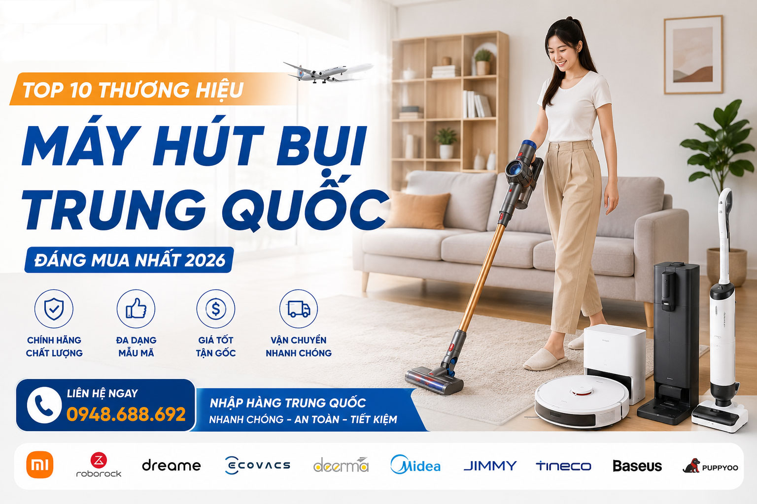 TOP 10 Máy Hút Bụi Trung Quốc Tốt Nhất, Đáng Mua 2026