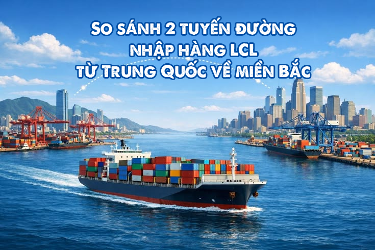 So sánh 2 tuyến đường nhập hàng LCL từ Trung Quốc về miền Bắc