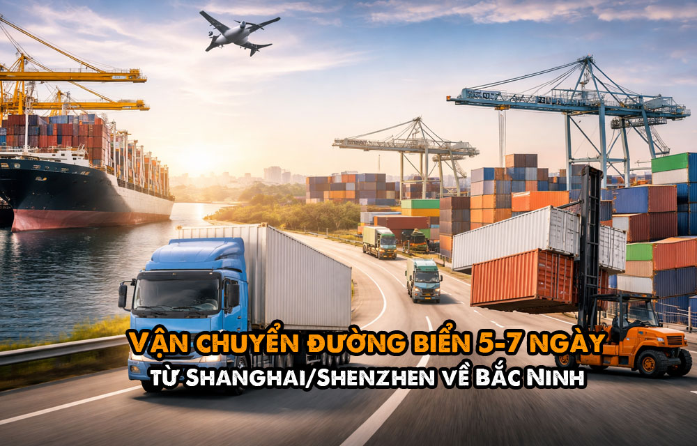 Vận chuyển đường biển 5–7 ngày từ Shanghai về Bắc Ninh
