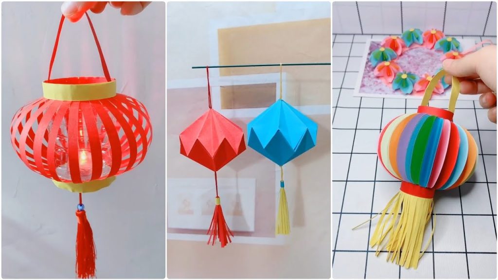 Đèn lồng Trung Thu handmade nhiều màu sắc